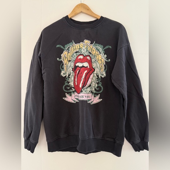 H&M Tops - H&M Rolling Stones Dark Grey Sweatshirt, fits S/M.